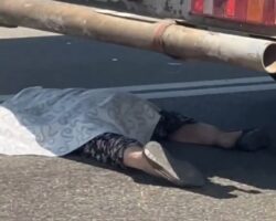 Truck driver runs over woman in blind spot