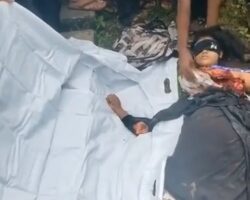 Young Bangladeshi woman split in half by train
