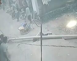 14-year-old girl killed by falling power pole