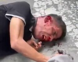 Beaten for stealing before police arrived