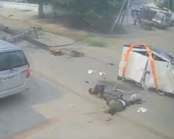 Crane loses balance, two workers fall to their deaths
