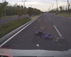 Elderly man on bicycle fatally struck while crossing six-lane road