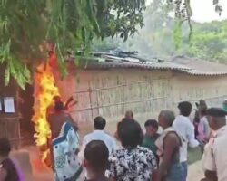 Elderly man set himself on fire in front of dozens of bystanders