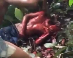 Executed with machete in wooded area