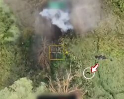Explosion sends Russian soldier flying #2