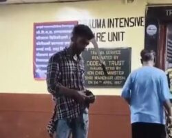 Man arrived at hospital with machete lodged in his head