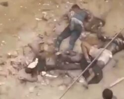 Three criminals stoned to death by local residents
