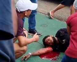 Violent crash leaves motorcyclist seriously injured