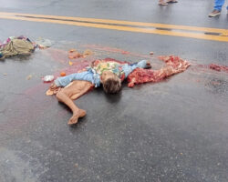 Woman crushed by truck on Brazilian highway