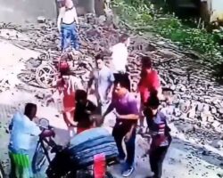 7-year-old boy crushed by collapsing wall