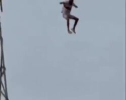 Armless man dies after jumping from cell tower