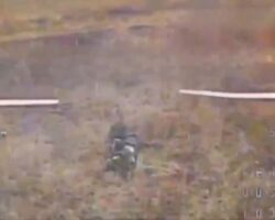 Explosion sends Russian soldier flying #3