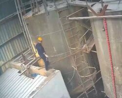 Factory worker falls into pit of sulfuric acid