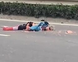 Female moped rider killed in crash