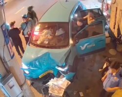 Female street vendor struck and killed by out-of-control taxi