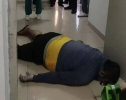 Food delivery worker suddenly collapses and dies near elevator