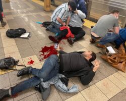 Gunman opens fire on NYC subway train, injuring 10