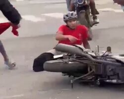Man lost his leg in collision with truck
