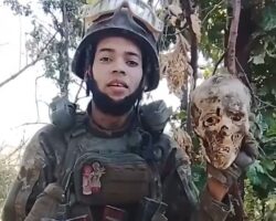 Mummified head of Russian soldier discovered on battlefield
