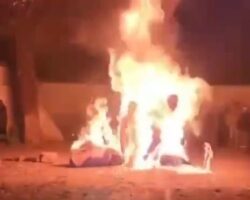 Peruvian criminals burned alive