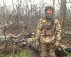 Pile of dead Russian soldiers