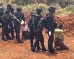 Public execution of five convicted men in Myanmar