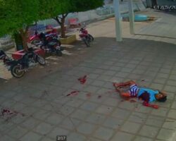 Stabbed to death outside hospital entrance