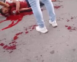 Stabbed to death with broken bottle