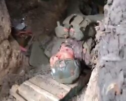 Trench filled with bodies of deceased Russian soldiers #2