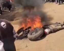 Two alleged thieves burned alive