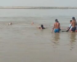 Two people swept away by strong currents in Ganges river