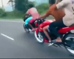 Two young men killed while racing motorcycles