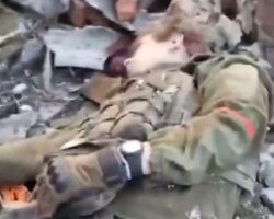 Ukrainian soldier records battlefield after winning firefight