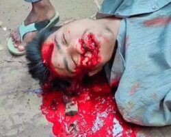 Woman faints at sight of dead motorcyclist