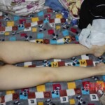 Dead young chinese girl in bed