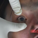 Dead woman in red dress