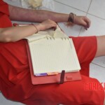 Dead woman in red dress