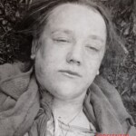 Vintage photo of murdered woman