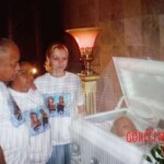 Pretty blonde in coffin