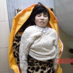 Woman's body examination in morgue