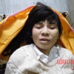 Woman's body examination in morgue