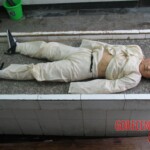 Dead young girl in morgue