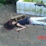 Girl with smashed head