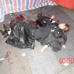 Woman feel from building