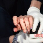 Woman feel from building