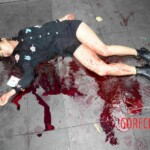 Woman feel from building