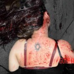 Woman feel from building