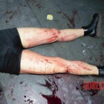 Woman feel from building