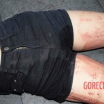 Woman feel from building