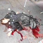 Woman feel from building